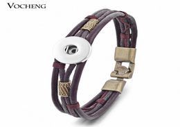 Whole Whole Vocheng Ginger Snap 18mm Bracelet Cow Leather Jewelry NN 36510 Bead Bracelets Silver Bangles From Shukui 154137785