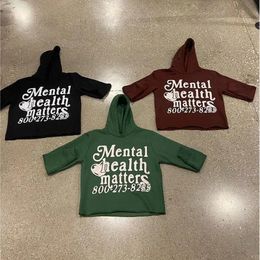 Vintage Street Personalised Fashion Hoodie European and American Autumn Winter Letter Printing Men Pullover Sweater 240123