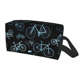 Cosmetic Bags M-T-B Bicycle Bike Makeup Bag For Women Travel Organiser Cute Biker Cyclist Storage Toiletry