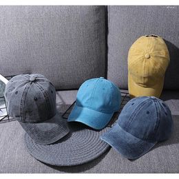 Ball Caps Vintage Baseball Cap For Women Men Washed Cotton Solid Colour Dad Hat Sunhat Man Snapback