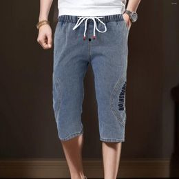 Men's Jeans Straight Shorts For Men Summer Trend Thin Slim Stretch Loose Casual Denim Capri Clothes