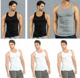 3/6 Pack Mens 100% Cotton Ribbed A-Shirts Undershirts Wife Beater Tank Tops 240202