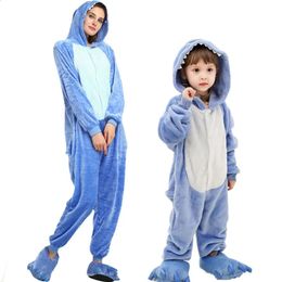 Stitch Onesies Adult Pyjamas Unisex Blue Pink Stich Cosplay Party Wear Anime Pijama Boys Girls Pyjamas Kids Women Sleepwear 240118