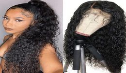 Natural Black Brown Color Synthetic Wigs for Black Women Loose Curly Wave Lace Front Wig Baby Hair Pre Plucked Heat Resistant 24 I7245847