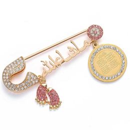 Four Gul Suras Marsala Of Islam In Arab Turkey Blue Evil Eye Baby Pin Brooch Pink Brooches Rhinestone Jewelry 230920