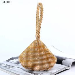 Soft Rhinestones Small Evening Bags Diamonds Day Clutch Zipper Pocket Money Purse With Black Gold Silver Bags 240119