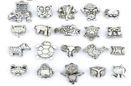 Mix Style Beads Antique Silver Plated Alloy Big Hole Charms Spacer Beads fit bracelet DIY Jewellery Necklaces Pendants cha91996396524928