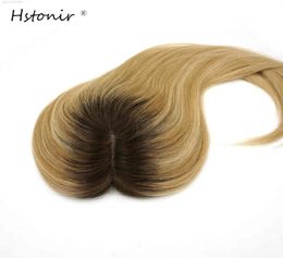 Hstonir Silk Top European Remy Clip Topper Hu Peruk Pinzas Pelo Postiche Cheveux Naturel Hair Piec Toupee TP262628653