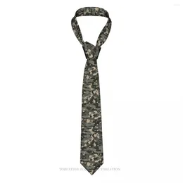 Bow Ties Military Pixelated Universal Camouflage Classic Men's Printed Polyester 8cm Width Necktie Cosplay Party Accessory