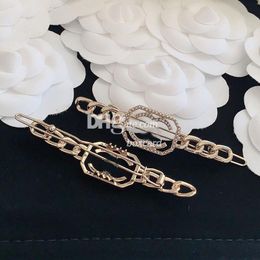 Elegant Chain Pattern Hair Clips Hairpins Barrettes For Lady Trendy Pearl Hairclips Hair Pins With Gift Box