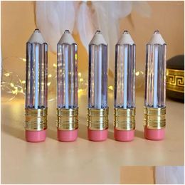 Storage Bottles Jars 5Ml Empty Lip Gloss Tube Container Clear Tubes Pencil Shape Lipstick Refillable Lipgloss Packing Drop Deliver Dhp5M