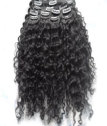 new arrival malaysia virgin afro kinky curly hair weft clip in kinky curly jet black 1 Colour human extensions8272926