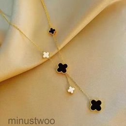 Fashion Designer Jewelry Classic 4/four Leaf Clover Locket Necklace Highly Quality Choker Chains 18k Plated Gold Girls Gift NJ2Z