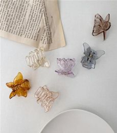 30PCS 6 Colors Mini Butterfly Hair Claw Crab Clips Headwear1PC Korean style Women Girls Fashion Transparent Butterfly Hair Claw3111790642