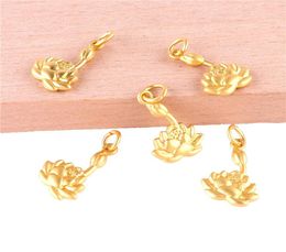 23388 20PCS Gold Colour Charms lotus Pendant For Jewellery Making Bracelet Handmade Accessories8813804