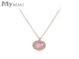 Necklace Female Chain Fashion Pink Girl Sweet Cute Simple Clavicle Elegant Temperament To Give Girlfriend Gifts1027383