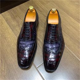 Dress Shoes Chue Male Leisure Business Broguqwee Carving Genuine Crocodilefcq Leather Endcq Of Brush Colour Men Fqwormal