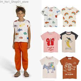 T-shirts 2-14Years Summer Nada Children T Shirt Baby Boy Girl Cartoon Print T-Shirts Short Sleeves Baby Clothes Kids Cute Cotton Tops Q240218