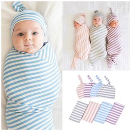 Blankets Born Pography Accessories Muslin Baby Blanket Receiving Wrap Hat Outfits Props