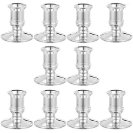 Candle Holders 10 Pcs Electronic Base Wedding Decorations For Ceremony Bedroom Candlestick Plastic Living