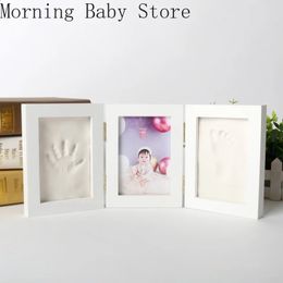 born Baby Handprint Footprint Po Frame with Clay Kits Boy Girl DIY Souvenirs Toys Gifts Stuff Home Decoration 240125