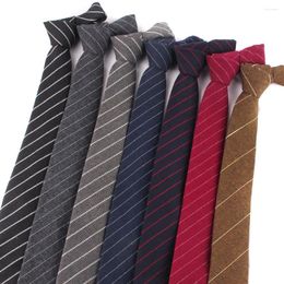 Bow Ties Cotton Neck Casual Skinny Tie For Party Boys Girls Slim Striped Necktie Wedding Groom Wear Men