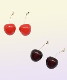 Two Pairs Of Mixed s Sweet Fashion Cherry Fruit Simple Earrings Female Tassel Pendant Earrings Girls Gifts Korean Jewelry20823018045877