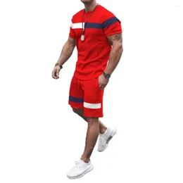 Men's Tracksuits Summer Leisure 2 Piece Set Comfortable Sweatsuit With 3D T Shirt And Shorts Available In M 3XL Multiple Colours