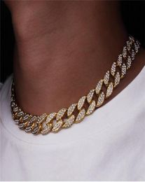 Mens Iced Out Chains Necklaces Fashion Hip Hop Necklace Jewellery Rose Gold Silver Miami Cuban Link Chains Necklace 5881390