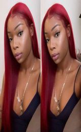 Lace Front Human Hair Wigs Red Human Hair Wig 136 Lace Frontal Wig Pre Plucked Full Lace Human Hair Wigs For black Women5334547