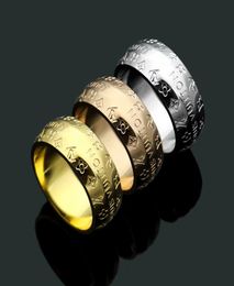 316L Titanium steel band 3 color ring for Women fine jewelry ring wedding gift1084448