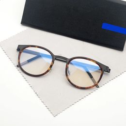 Denmark Brand Glasses Frame Men Women Vintage Round Myopia Optical Eyewear Screwless Prescription Eyeglasses Frame 9704 240126