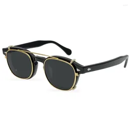 Sunglasses Acetate Handmade Quality Design Women Men UV400 Protection With Case Oculos LEMTOSH Clip On