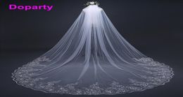Doparty Tulle Sequins 3 Meter Lace Moonshine Accessories Wedding Accessories Wedding Veil Short With Comb Long 2019 Beaded Xs4 C196653806