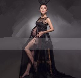 Maternity Lace Dress Fancy Pregnancy Po Shoot Pregnant Women Long Dresses for Baby Shower2758865