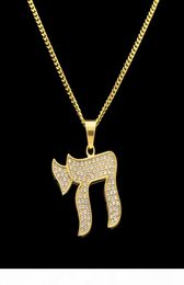 Hip Hop Stainless Steel CHAI Jewish Symbols Exaggerated Pendants Necklaces Luxury Gold Plated Chain Jewelry Women Accessories 5932124