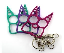 New arrive Portable Cute Cat Opener Screwdriver Keychain cat head Selfdefense Multifunction Outdoor Gadgets keychain gift sh4278362