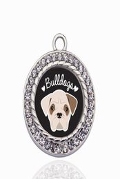 BULLDOG LOVER CIRCLE CHARM Charms Pendant for DIY Necklace Bracelet Jewelry Making Handmade Accessories5477010
