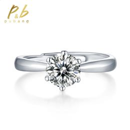 PuBang Fine Jewellery 925 Sterling Silver 3MM GRA Diamond Wedding Engagement Rings for Women Anniversary Gift Wholesale 240202