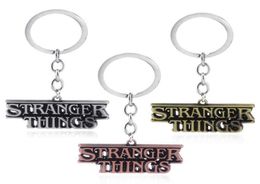 10PC Jewellery Stranger Things Letter Keychain Bag Keyring Pendant Llaveros Charms Fashion Car Accesorios Jewelry7518684