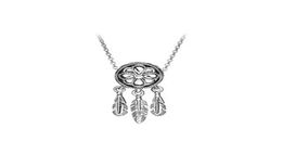 1pcs Dropshipping Alloy Dreamcatcher Pendant Necklace Fits 45cm+8cm Chain Women Female Birthday Chirstmas Gift N0049625193
