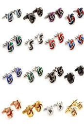 The Most Popular 16 Designs Metal Knots Enamel Cufflink Cuff Link 5247125