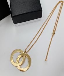 Luxury Designer Necklaces Double Letter Glass Crystal Necklace Same Earrings Brooches For Women Top Gift With Stamp3530656