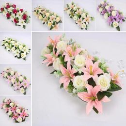 Decorative Flowers 18Pcs High Quality Rose Artificial Flower Reusable False Blossom Chic Shape Elegant Imitation Diy Wedding Decor