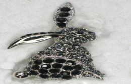 Whole CRYSTAL RHINESTONE EASTER BUNNY RABBIT PIN BROOCH C1842313088