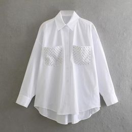 Women's Blouses SuperAen European And American Style 2024 Fashion Casual Loose White Women Shirts