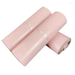 Storage Bags 50pcs Light Pink Opaque Courier Mailing Packing Thicken 12 Wires Bag Waterproof PE Material Envelope 25x35cm