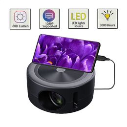 LED Mini Projector Mobile Video Beamer Home Theater Support 1080P USB Sync Screen Smartphone Children Projetor PK YT200 240125