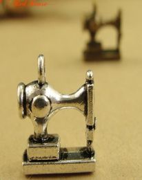 300 PCS sewing machine Charms pendant Antique Bronze silver Plated good for DIY craft jewerly making4019465