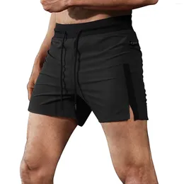 Men's Shorts Ultra-Thin Quick-Drying Zipper Pants Pocket Drawstring Loose Casual Sports Running Straight Beach